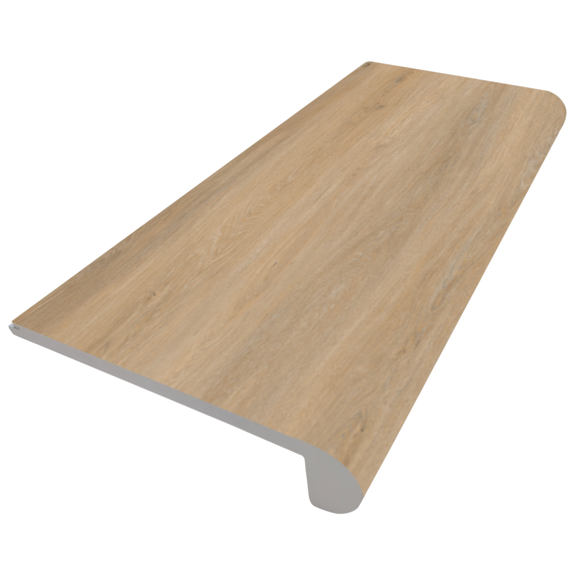 Natural Essence Plus Series LI-NE207-S Flush Stair Nose, 94-1/2 in L, 4.34 in W, 0.2 in Thick, SPC, Evergreen